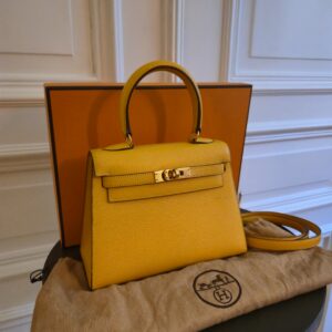 Hermès Mini Kelly Vintage 1992 gelb